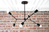 CHANDELIER MODEL No. 7409- Mid Century Modern dining room lights with a Black finish. Designed and produced by MODCREATIONStudio at Peared Creation