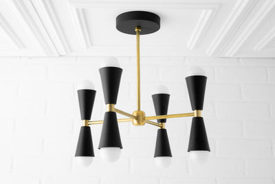 CHANDELIER MODEL No. 1047-Art Deco dining room light fixtures with a 18" Total w/ 12" rod finish. Designed and produced by DECOCREATIONStudio at Peared Creation