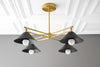 CHANDELIER MODEL No. 9344-Art Deco dining room light fixtures with a 8" Total w/ no drop finish. Designed and produced by DECOCREATIONStudio at Peared Creation