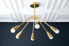 CHANDELIER MODEL No. 4034-Art Deco dining room light fixtures with a 13" total w/ No Drop finish. Designed and produced by DECOCREATIONStudio at Peared Creation