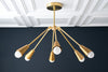 CHANDELIER MODEL No. 4034-Art Deco dining room light fixtures with a 13" total w/ No Drop finish. Designed and produced by DECOCREATIONStudio at Peared Creation