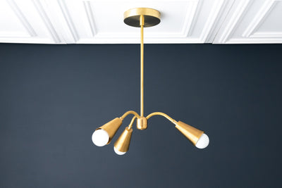 CHANDELIER MODEL No. 0831-Art Deco dining room light fixtures with a 10" total w/ 6" rod finish. Designed and produced by DECOCREATIONStudio at Peared Creation