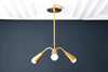 CHANDELIER MODEL No. 0831-Art Deco dining room light fixtures with a 10" total w/ 6" rod finish. Designed and produced by DECOCREATIONStudio at Peared Creation