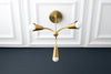 CHANDELIER MODEL No. 0831-Art Deco dining room light fixtures with a 10" total w/ 6" rod finish. Designed and produced by DECOCREATIONStudio at Peared Creation