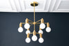CHANDELIER MODEL No. 3309-Art Deco dining room light fixtures with a 14" total w/ NO Drop finish. Designed and produced by DECOCREATIONStudio at Peared Creation