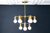 CHANDELIER MODEL No. 3309-Art Deco dining room light fixtures with a 14" total w/ NO Drop finish. Designed and produced by DECOCREATIONStudio at Peared Creation