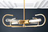 CHANDELIER MODEL No. 9905-Art Deco dining room light fixtures with a 9" total w/ 6" rod finish. Designed and produced by DECOCREATIONStudio at Peared Creation