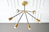 CHANDELIER MODEL No. 4034-Art Deco dining room light fixtures with a 13" total w/ No Drop finish. Designed and produced by DECOCREATIONStudio at Peared Creation