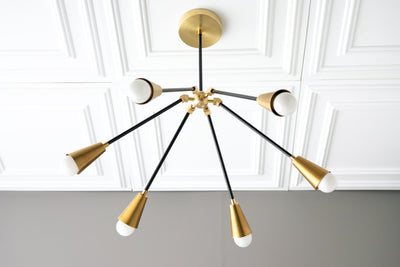 CHANDELIER MODEL No. 4034-Art Deco dining room light fixtures with a 13" total w/ No Drop finish. Designed and produced by DECOCREATIONStudio at Peared Creation