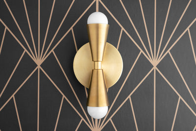 SCONCE MODEL No. 4717-Art Deco Wall Lights with a Raw Brass finish. Designed and produced by DECOCREATIONStudio at Peared Creation