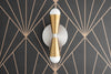 SCONCE MODEL No. 4717-Art Deco Wall Lights with a Brushed Nickel/Brass finish. Designed and produced by DECOCREATIONStudio at Peared Creation