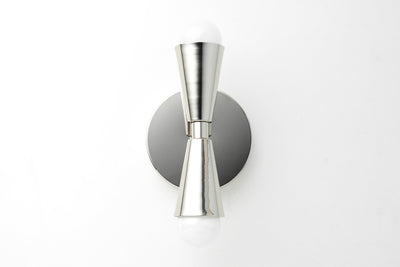 SCONCE MODEL No. 4717-Art Deco Wall Lights with a Polished Nickel finish. Designed and produced by DECOCREATIONStudio at Peared Creation