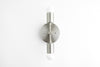 SCONCE MODEL No. 5550- Mid Century Modern Wall Lights with a Brushed Nickel finish. Designed and produced by MODCREATIONStudio at Peared Creation