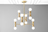 CHANDELIER MODEL No. 6975-Art Deco dining room light fixtures with a 27" Total w/ 6" rod finish. Designed and produced by DECOCREATIONStudio at Peared Creation