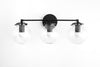 VANITY MODEL No. 4357- Mid Century Modern bathroom lighting with a Black finish. Designed and produced by MODCREATIONStudio at Peared Creation