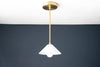 PENDANT MODEL No. 9478-Art Deco hanging light with a Raw Brass finish. Designed and produced by DECOCREATIONStudio at Peared Creation