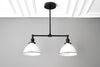 CHANDELIER MODEL No.8234- Industrial dining room lights with a 9" total w/ No Drop finish. Designed and produced by newwineoldbottles at Peared Creation