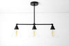 CHANDELIER MODEL No. 4121- Industrial dining room lights with a 14.5" total w/ 6"rod finish. Designed and produced by newwineoldbottles at Peared Creation