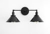 VANITY MODEL No. 9468- Mid Century Modern bathroom lighting with a Black finish. Designed and produced by MODCREATIONStudio at Peared Creation