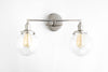 VANITY MODEL No. 3199- Mid Century Modern bathroom lighting with a Polished Nickel finish. Designed and produced by MODCREATIONStudio at Peared Creation
