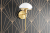 Deco Wall Fixture - Decorative Sconce - Art Deco Sconces - Wall Light  - Brass Sconce Light - Wall Lamp - Model No. 9401