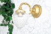 Pineapple Globe - Brass Sconce - Victorian Decor - Wall Light - Cast Brass Light Fixture -  Victorian Model No. 9373