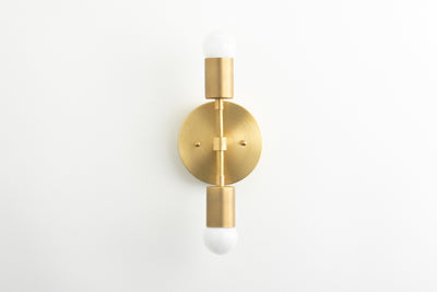 SCONCE MODEL No. 5550- Mid Century Modern Wall Lights with a Raw Brass finish. Designed and produced by MODCREATIONStudio at Peared Creation