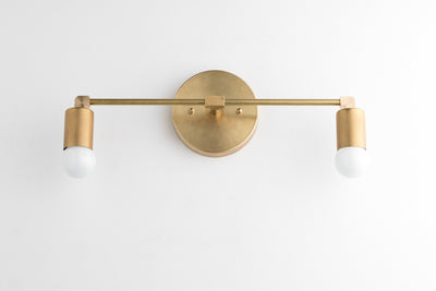 Black & Brass Vanity Light Fixture - Minimalist Lighting - Bathroom Sconce - Vanity Lighting - Wall Light - Model No. 8412