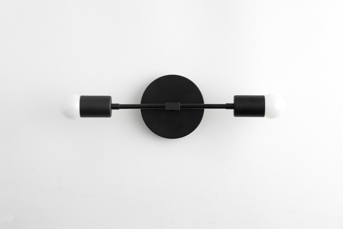 Black Brass Vanity Light - Modern Brass Lighting - Mid Century Fixture - Vanity Mirror Fixture - Model No. 5563