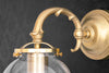 Modern Victorian Sconce - Wall Lighting - Brass - Indoor Lighting - 6&quot; Glass Globe - Victorian Model No. 9834