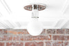 White Globe Bulb - Simple Ceiling Light - Mid Century Modern - Minimalist Lighting - Light Fixture - Modern Lighting - Model No. 2057