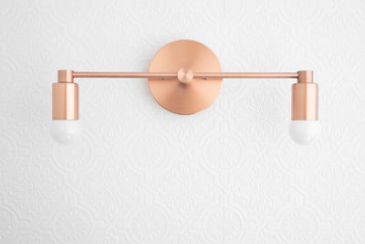 Brushed Copper Light - Copper Vanity Light - Bathroom Lighting - Unique Lighting - Bathroom Sconce - Copper Sconce - Boho Model No. 7615