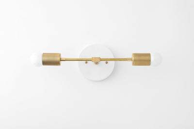 Bathroom Lights - Vanity Lighting - Mid Century Modern - Brass Vanity -  Bathroom Lighting - Gold Sconce - Model No. 5563