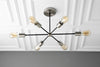 CHANDELIER MODEL No. 6673- Industrial dining room lights with a 9" total w/ 6" rod finish. Designed and produced by newwineoldbottles at Peared Creation