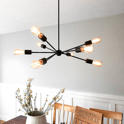 CHANDELIER MODEL No. 8783- Industrial dining room lights with a Black finish. Designed and produced by newwineoldbottles at Peared Creation
