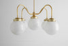 Modern Victorian - Modern Chandelier - Modern Lighting - Victorian Chic - Retro Lighting - Brass Chandelier -  Model no. 4268
