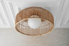 Rattan Basket Shade with Globe - Ceiling Light - Boho Lighting - Modern Lighting - Rattan Shade - Pendant Lighting - Boho Model No. 4944