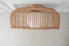 Rattan Basket Shade with Globe -  Pendant Lighting - Boho Lighting - Natural Fiber Light - Ceiling Lighting - Boho Model No. 4944