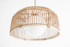 Rattan Basket Light - Opal Globe - Boho Lighting - Pendant Lighting - Hanging Light - Unique Lighting - Boho Model No. 4843