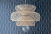 Triple Trap Shade - Bare Bulb - Bamboo Shade - Boho Pendant - Boho Chandelier - Bohemian Lighting - Boho Lighting - Model No. 1631