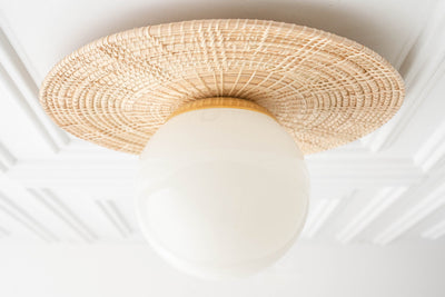 Basket Lighting - Ceiling Light - Boho Basket - Sconce Lighting - Wall Lighting - Ceiling Light - Modern Lighting - Boho Model No. 1833