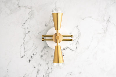 Brass Cone Light - Light Fixture - Industrial Lighting - Art Deco Light - Unique Light Fixture - Model No. 3419