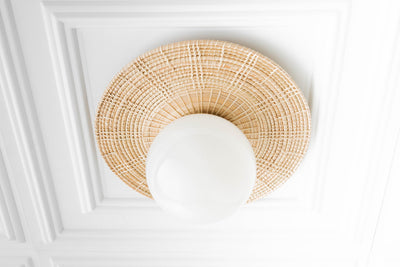 Basket Lighting - Ceiling Light - Boho Basket - Sconce Lighting - Wall Lighting - Ceiling Light - Modern Lighting - Boho Model No. 1833