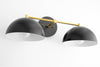 VANITY MODEL No. 1681- Mid Century Modern bathroom lighting with a Black/Brass finish. Designed and produced by MODCREATIONStudio at Peared Creation