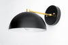 SCONCE MODEL No. 2846- Mid Century Modern Wall Lights with a Black/Raw Brass finish. Designed and produced by MODCREATIONStudio at Peared Creation