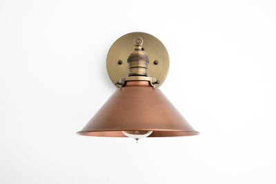 SCONCE MODEL No.4665- Mid Century Modern Wall Lights with a Black/Antique Brass finish. Designed and produced by MODCREATIONStudio at Peared Creation