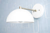SCONCE MODEL No. 2352- Mid Century Modern Wall Lights with a White/Brushed Nickel finish. Designed and produced by MODCREATIONStudio at Peared Creation
