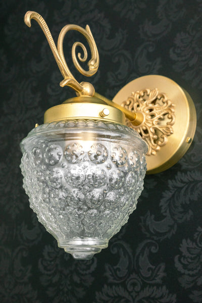Pineapple Globe Sconce - Brass Wall Light - Unique Light Fixture - Victorian Sconce - Model No. 2782