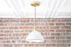 10 Inch White Shade Pendant Light - Hanging Lamp - Ceiling Light Fixture - Model No. 8906