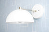 SCONCE MODEL No. 2352- Mid Century Modern Wall Lights with a White/Pol. Nickel finish. Designed and produced by MODCREATIONStudio at Peared Creation